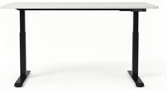 Çift Motorlu Elektrikli Yüksekliği Ayarlanabilir Ergonomik Çalışma Masası (Beyaz, 140x70)