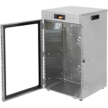 Food Dehydrator Commercial 800W - Stainless Steel Small Meat Curing Chamber Box with 12 Hooks, 176F Temp Control - Perfect for Drying Meat, Vegetable - Dry Ager Refrigerator for Meat