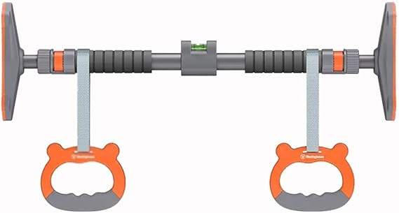 Chin Up Bar - Portable Wall Mounted Pull Up Bar, Adjustable Fitness Exercise Bar with Rings for Home Gym
