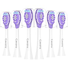 Replacement Toothbrush Heads for Philips Sonicare Electric Toothbrush,Real Dupont Bristles for Sonicare A3 G3 W3 C3 C2 Brush Head, 6 Pack-Purple