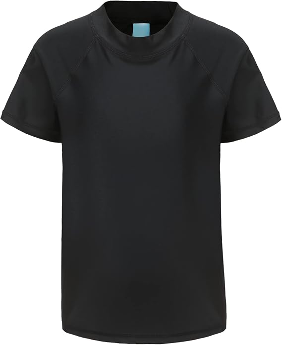 Boys Rash Guard One Piece Swimsuits Short Sleeve Swim Shirt for Kids