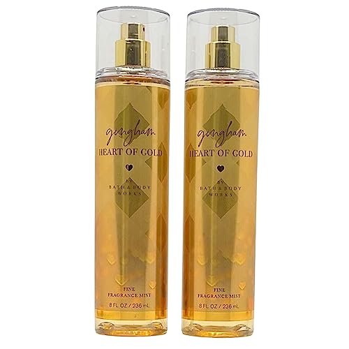 Bath & Body Works Fragrance Mist 2-Pack 8oz Each Gingham Heart of Gold