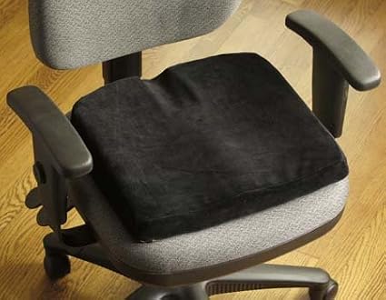 Memory Foam Coccyx Seat Cushion for Tailbone Relief | Reduces Pressure on the Coccyx to Relieve Pain; Washable Removable Black Cover