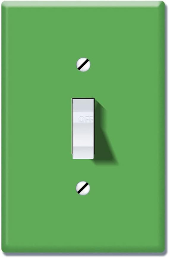 WIRESTER Single Gang Toggle Light Switch Plate/Wall Plate Cover - Solid Green