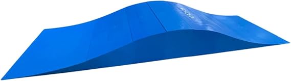 Skate Ramp Skateboard Ramp Training Equipment Balance Bike Ramp for Kids for Scooters BMX Roller Skating Children Boys Girls, Red(Blue)
