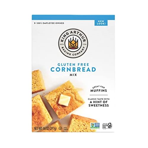 King Arthur Flour Gluten Free Cornbread  Muffin Mix, 14 ounces Pack of 3