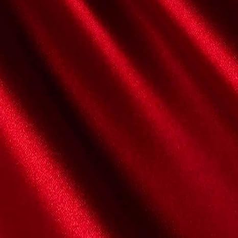 Red Satin Fabric 60" Inch Wide 10 Yards by Roll (FB)