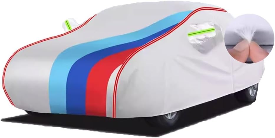 DUBOM Car Cover Waterproof for Chevrolet Corvette C4, Waterproof Outdoor Car Covers Breathable Large Cover with Straps Zip Dustproof Windproof UV ProtectionSilver 2