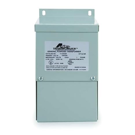Acme Electric T181057 Buck-Boost Transformer, 1 Phase, 60 Hz, 0.25 kVA, 120V x 240V Primary Volts, 16V/32V Secondary Volts