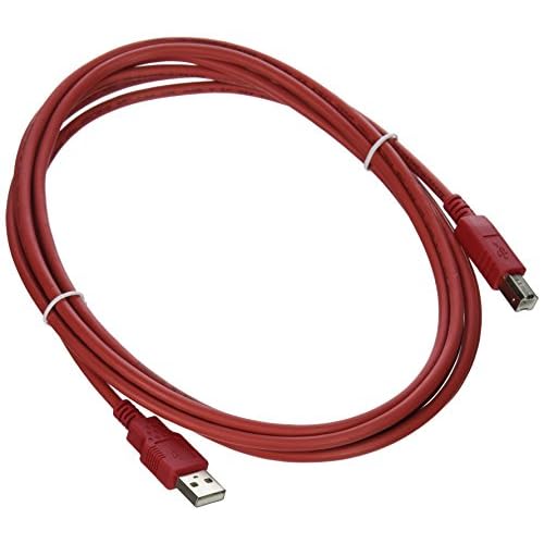 C2G USB Cable, USB 2.0 Cable, USB A to B Cable, 9.84 Feet 3 Meters, Red, Cables to Go 35677