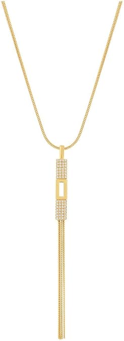 SWAROVSKI Gold-Tone Plated Cubist Crystal Pendant Necklace