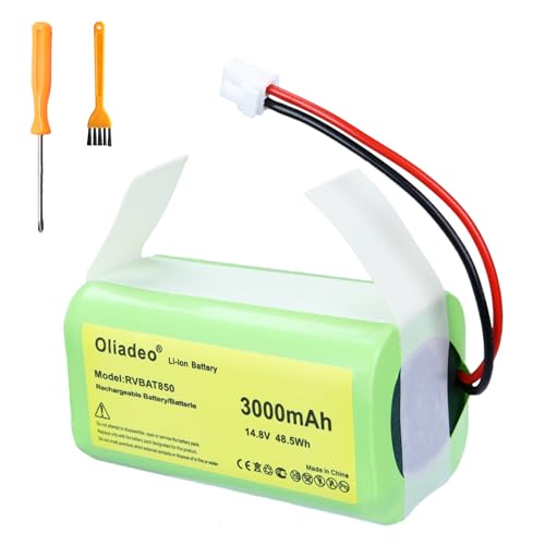 RVBAT850 for Shark Ion Vacuum Replacement Battery - AV1010AE, AV2501S, AV1110AE, RV1001AE, RV2001, RV850, AV2501AE, RV750_N, AV970 Robot Vacuum Cleaners RVBAT85002 Attention: 2 Prongs Connector