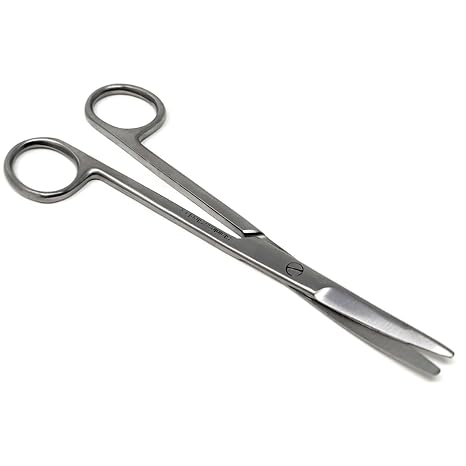 IMED Scientific STT-MDCVD7 Premium Quality Mayo Dissecting Scissors, Curved Blunt Stainless Steel, 6.75" L (17.15 cm)
