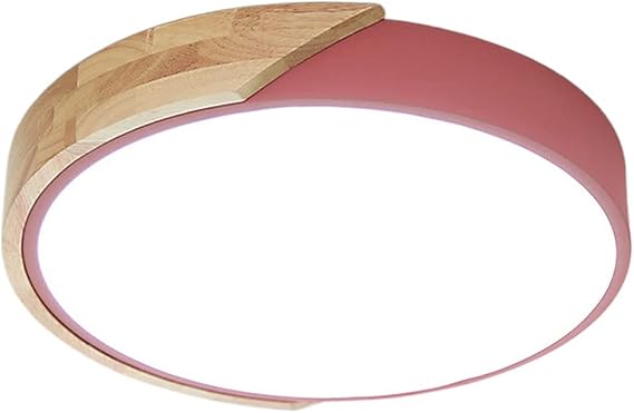 ModernSolid Wood Bedroom Ceiling Lamp, Simple Creative Ceiling Lighting, Flush Mount Ceiling Lightis, NordicUltra-thinCeiling Light, Bedroom, Dining Room, Living Room,Fixtures