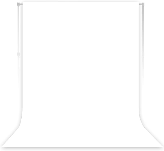 White Photography Backdrop for Photoshoot, Fabric, 5x7 FT | Versatile Studio Photo Backgrounds, Easy to Install, for Portraits Shooting, Party Decor, Live Streaming, Video Recording