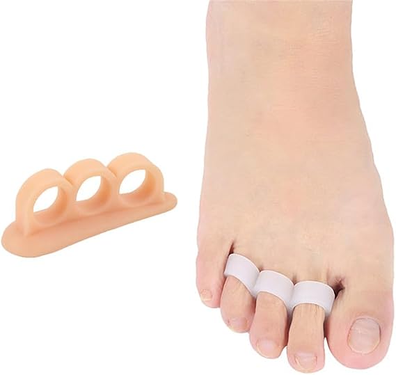BUNYON Ayak Parmak Düzeltici 3 Parmağa Geçen Çekiç Parmak Koruyucu Makaralı Silikon Parmak Kemik Koruyucu