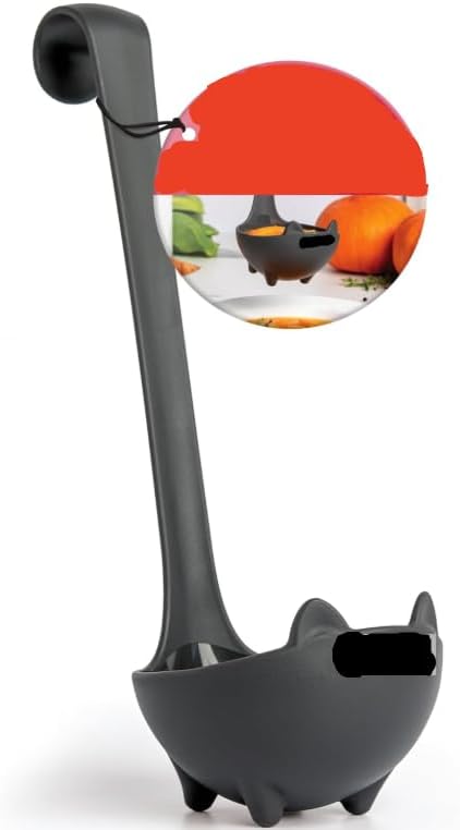 Cat Soup Ladle, Cute Kitchen Accessories, Extra-Deep Large-Capacity Ladle, Funny Kitchen Gadgets, Cooking Gift, Gift for Cat Lovers, Easy to Clean – Ideal for Soup, Stew, Broth & Sauce