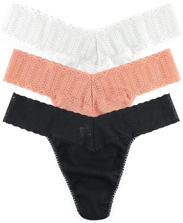 hanky panky - Eco RX Original Rise Thongs for Women | Cotton Underwear, Sustainable Tencel Material | One Size 4-14 | 3 pack