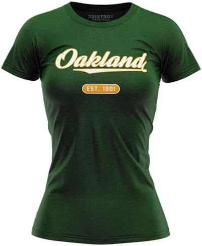 Oakland EST. 1901 Football T-Shirt, Oakland Game Day Tee, Vintage Athletic Shirt for Women