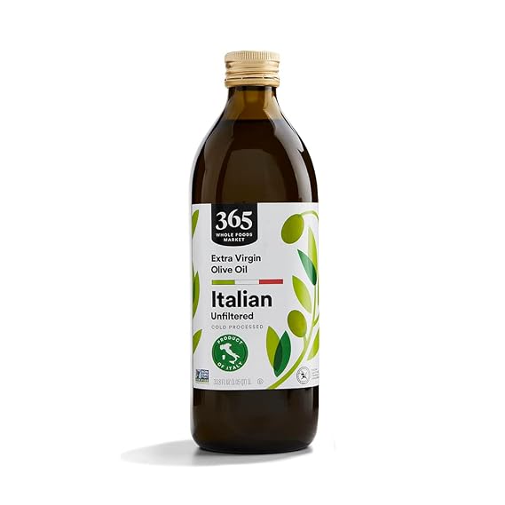 365 by Whole Foods Market, Unfiltered Extra Virgin Italian Olive Oil, 33.8 Fl Oz