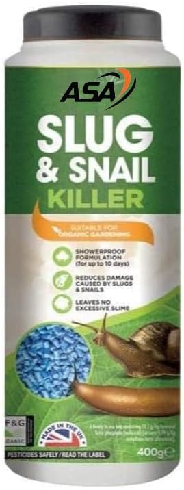 Slug & Snail Killer Max 400G Powerful Slug Killer Pellets for Protecting Ornamental Plants and Garden Vegetables Snail Repellant Best for Organic Gardening (Single Pack)