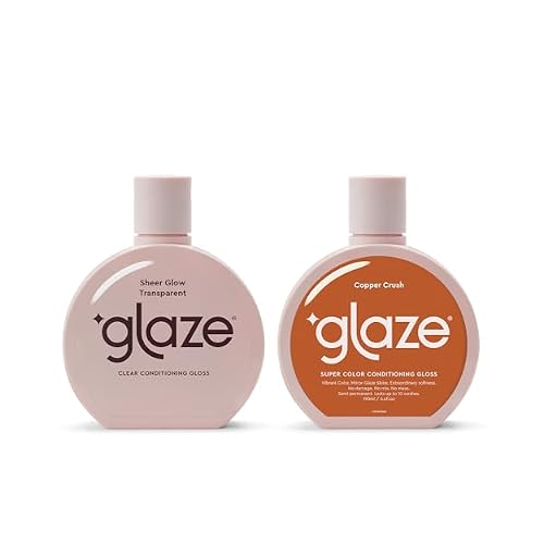 Glaze Sheer Glow Transparent Clear Conditioning Copper Crush Gloss, 6.4fl oz 2-3 Treatments - Award-Winning Conditioning Semi-Permanent Hair Color