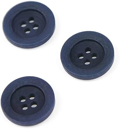 Set of 3 Chic Dark Blue Corozo Suit Buttons, 24 Line, Made in Italy