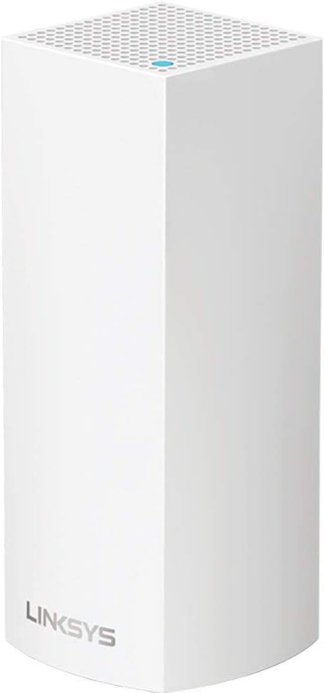 Linksys WHW0301 Velop Intelligent Mesh WiFi System: AC2200 Tri-Band Wi-Fi Router, Wireless Network for Full-Speed Home Coverage (White, 1-Pack)