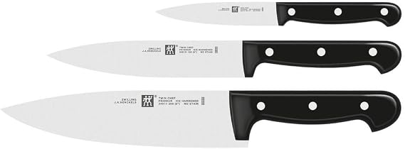 Zwilling Twin Chef 2 Bıçak Seti, Paslanmaz Çelik, Siyah