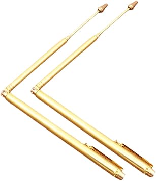 Angoily 2pcs Divining Rods Portable Dowsing Rod Copper Divining Rod for Compass Dowsing Rods for Compass Long Dowsing Rod Outdoor Dowsing Rods Dowsing Rod Tool Detection Tool Probe Rod