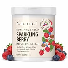 NATURE WELL Sparkling Berry Refreshing & Vibrant Body Cream Moisturizer, Infused with Natural Oils & Extracts, Non-Greasy, Lightweight, Helps Lock in Moisture, Infused with Subtle Shimmer, 16 Oz
