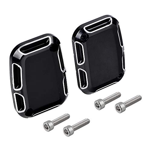 1 Pair Edge Cutting Front Clutch & Brake Master Cylinder Covers Set Compatible with Harley VRSCX 2007 V Rod Muscle VRSCF 2010-2017 VRSCF 2009 VRSCAW 2008-2009 VRSCAW 2007