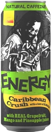 Energy Drink Caribbean Crush With Hint Of Ginger 500ml (Pack of 12) "Deliciousness that brings a smile" For All Occasions