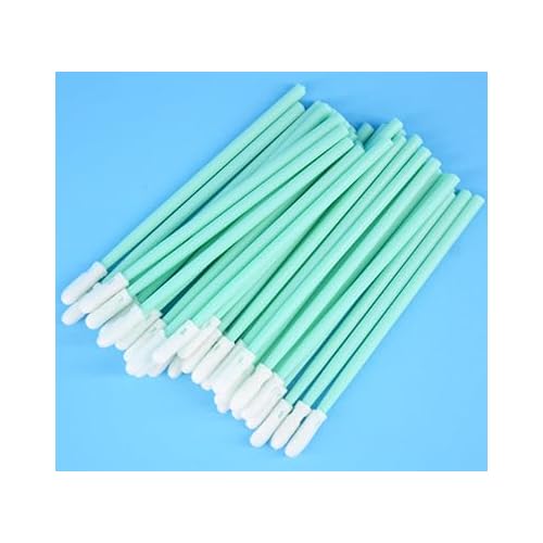 Cleaning Foam Swab Anti-Static Lint-Free 2.5mm Fiber Optic Connector Cleaning Tools for FCSCST, 100pcsbag