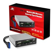 Vantec Link USB 3.0 Multi-LUN Memory Internal Card Reader with USB 20 pin Header (UGT-CR940)