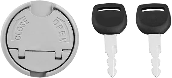 Fuel Tank Cap with 2 Keys for 50cc Scooters, Mopeds, and Motorcycles, Compatible with Kymco, GY6 Type