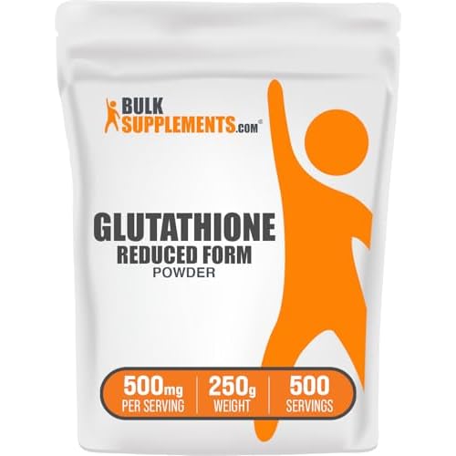 Glutathione Reduced Powder - Glutathione Supplement, Reduced Glutathione Powder - Glutathione 500mg, Gluten Free, 500mg per Serving, 250g 8.8 oz Pack of 1