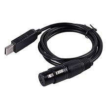FENG GUO DMX to USB Converter Interface Adapter Cable Stage Lighting Effect PC DMX Controller Dimmer USB DMX512 Signal Conversion(5M)