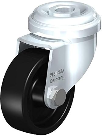Blickle LRA-POA 50G Swivel Caster, 1.97" Wheel Diameter, 165 lb. Load Capacity