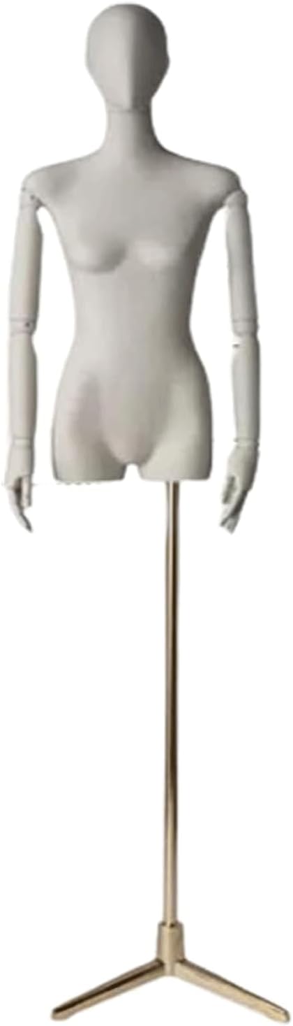 Unique Mannequins Dress Shape Half Body Manikin Female Mannequin Adjustable Height with Stand Mannequin Body