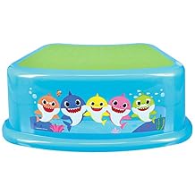 PinkFong Baby Shark Bathroom Step Stool for Kids Using The Toilet and Sink - Kids Step Stool, Potty Training, Non-Slip, Bathroom, Kitchen, Lightweight
