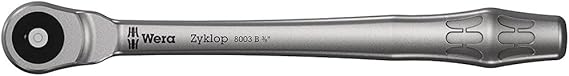 Wera 05004033001 8003 B Zyklop Metal Ratchet Set with Push-Through Square, 3/8" Drive