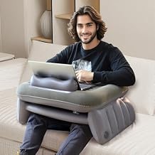 Nevife Inflatable Reading Pillow for Gaming,Laptop Pillow for Adult, Portable Inflatable Bed Pillow with Arm Rest for Adults Kids, Lap Desk for Laptop on Bed Couch, Travel Office Home Use