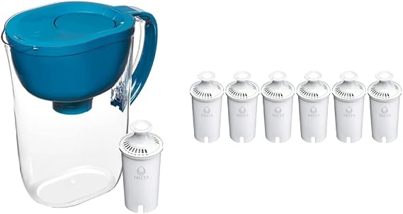 Brita Large Water Filter Pitcher + Standard Water Filter Replacements
