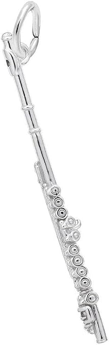 Reeds Sterling Silver Flute 3D Charm