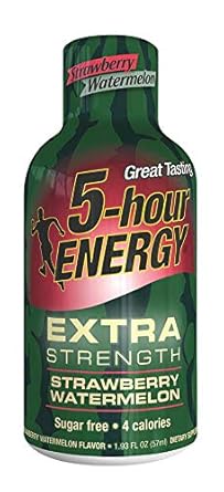 5 Hour Energy Extra Strength Strawberry Watermelon Energy Shots, 1.93 Fluid Ounce -- 216 per case.