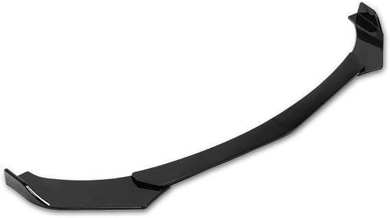 Tuning Universal Gloss Black Front Bumper Lip Spoiler Splitter Body Kit,Lightweight Adjustable Front Splitter Protector Fit Most Small Cars