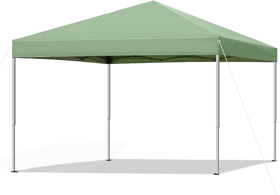 10x10ft Pop Up Canopy Tent Easy Setup Instant Portable Shelter with Roller Bag, Green