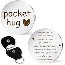 Graduation Gifts for Him Her Pocket Hug Token End of Year Student Gifts from Teacher Keychain Keyring 5th 8th Grade Middle High School Sobriety Gift for Boys Teen Girls Motivational Ideas Present