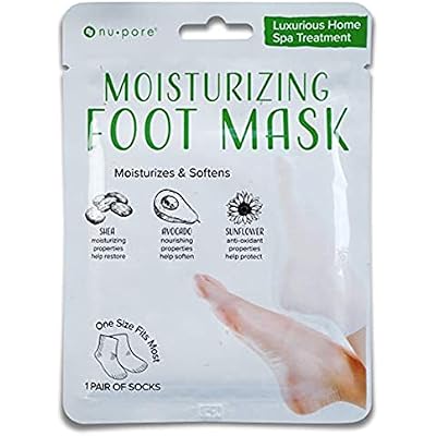 Moisturizing Socks Feet Masks for Dry Skin & Moisturizer for Cracked Feet Treatment with Shea Butter, Jojoba Oil, Aloe Vera to Help Repair & Soothe Extra Dry Skin, 2 Socks per Pack 12 pack